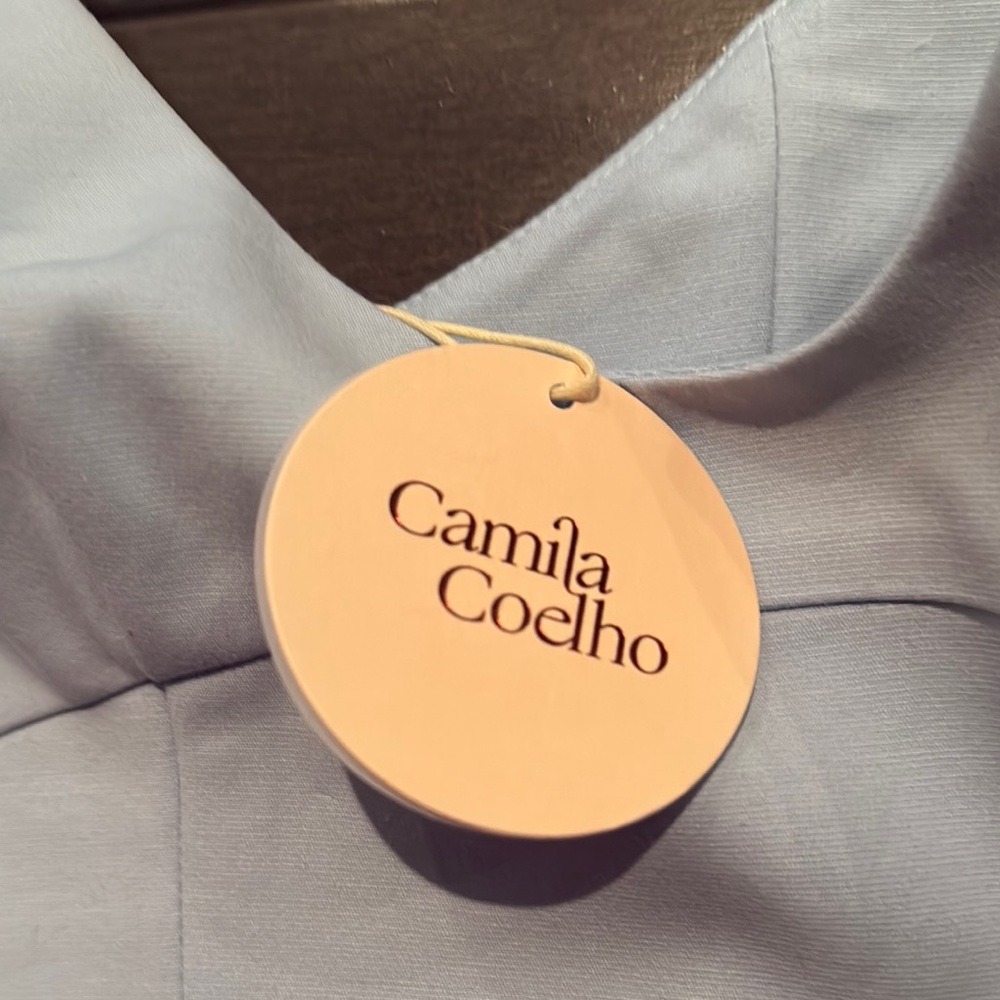 Camila Coelho Lotta Top in Barely Blue - Picture 6 of 9